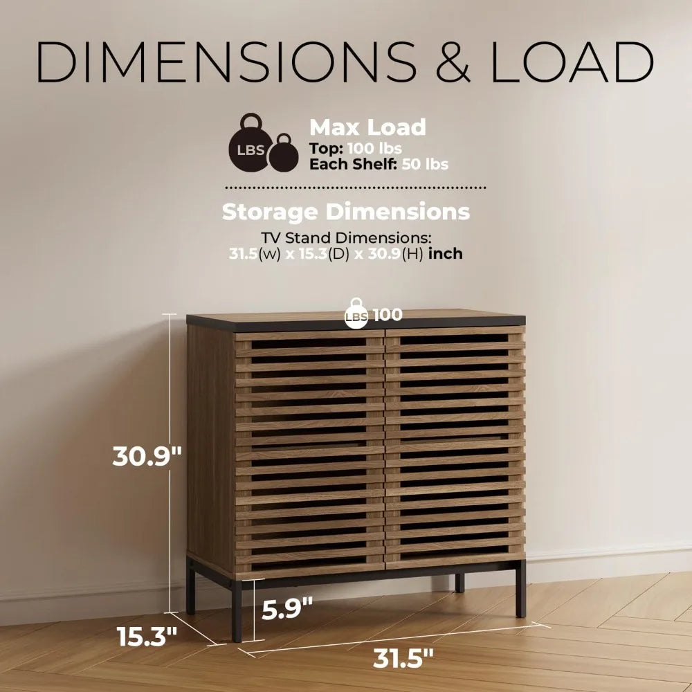 31.5" Buffet Sideboard Cabinet with Grille Doors