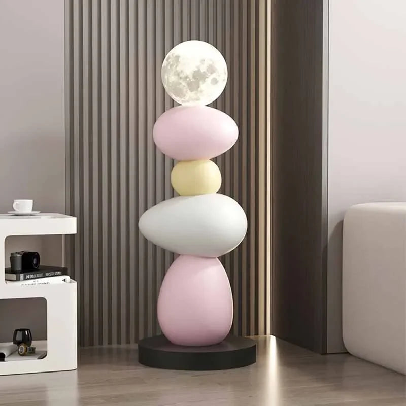 Large Stone Floor Lamp with Luxury Modern Design