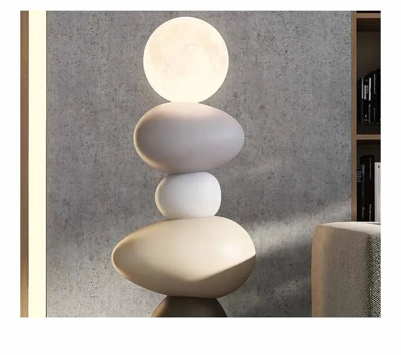 Large Stone Floor Lamp with Luxury Modern Design