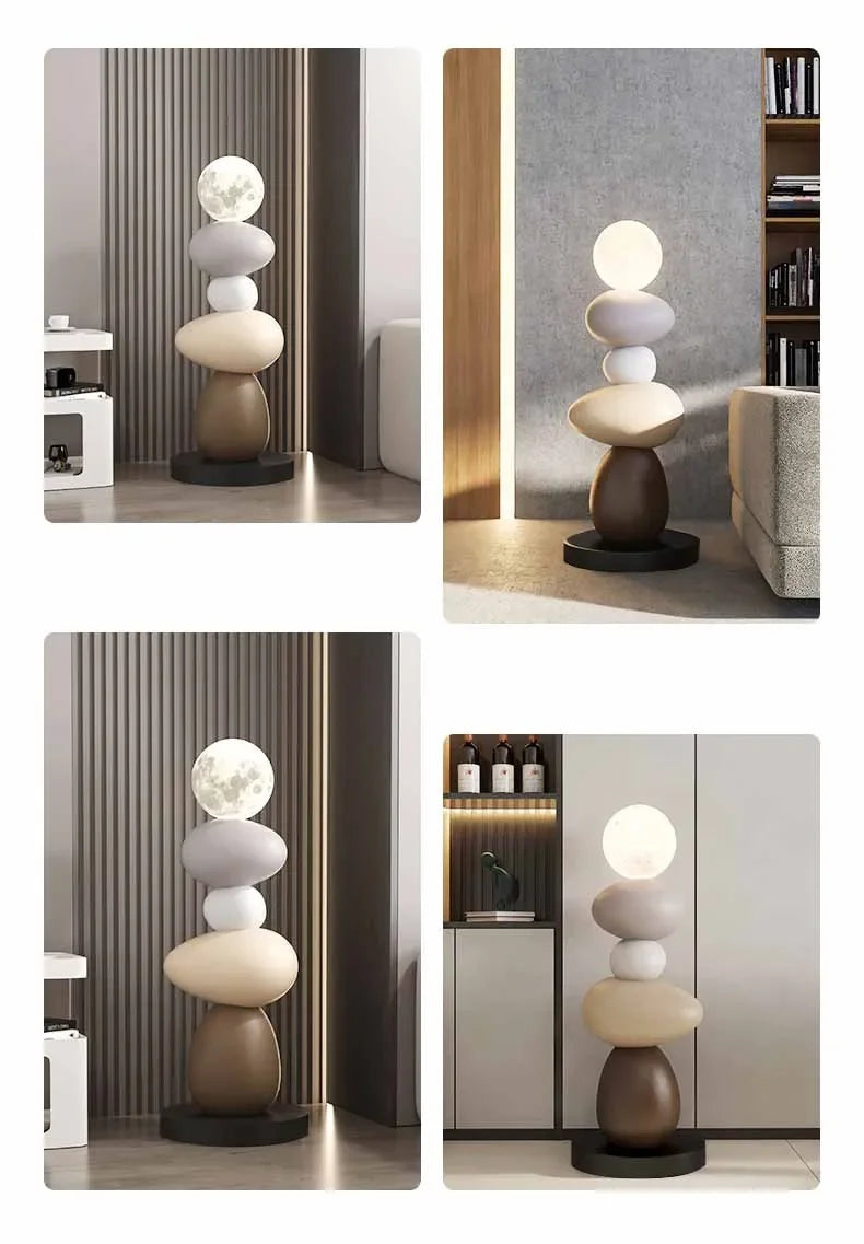 Large Stone Floor Lamp with Luxury Modern Design