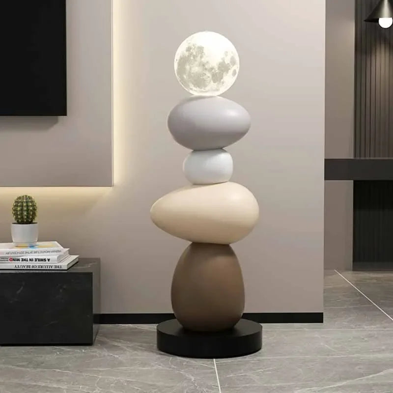 Large Stone Floor Lamp with Luxury Modern Design