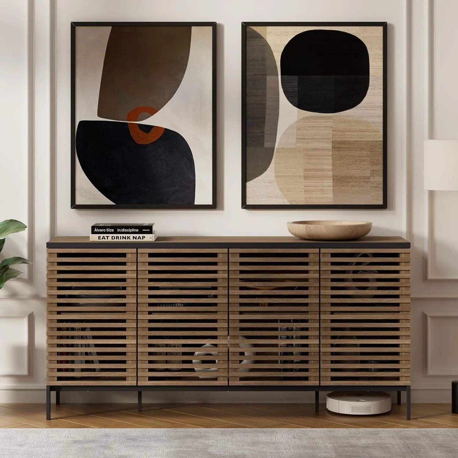 Slatted Sideboard Cabinet