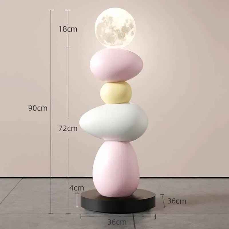Large Stone Floor Lamp with Luxury Modern Design