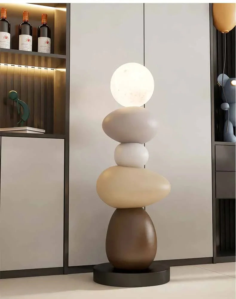 Large Stone Floor Lamp with Luxury Modern Design