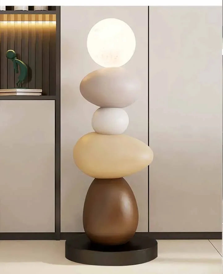 Large Stone Floor Lamp with Luxury Modern Design
