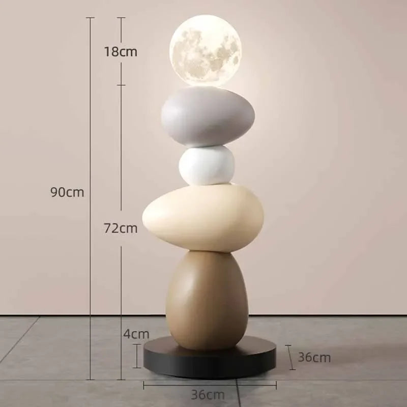 Large Stone Floor Lamp with Luxury Modern Design
