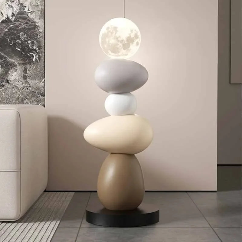 Large Stone Floor Lamp with Luxury Modern Design