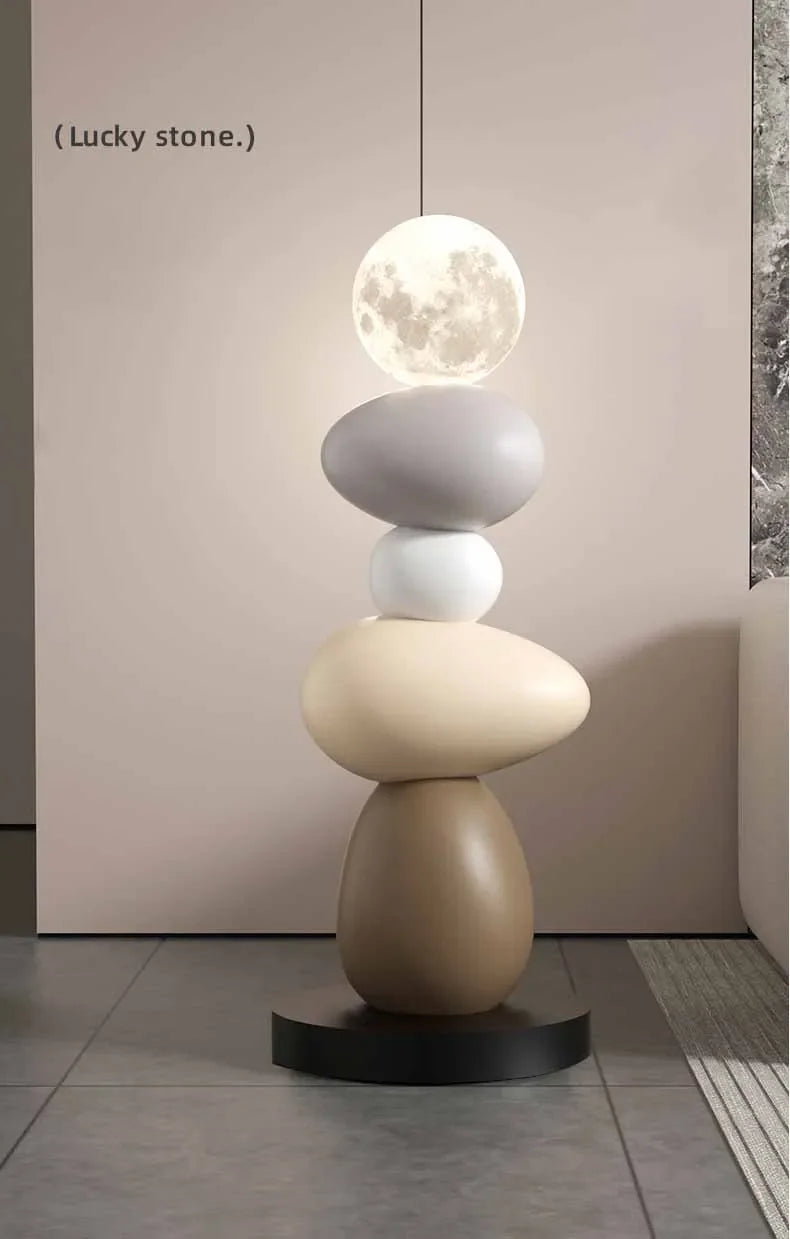 Large Stone Floor Lamp with Luxury Modern Design