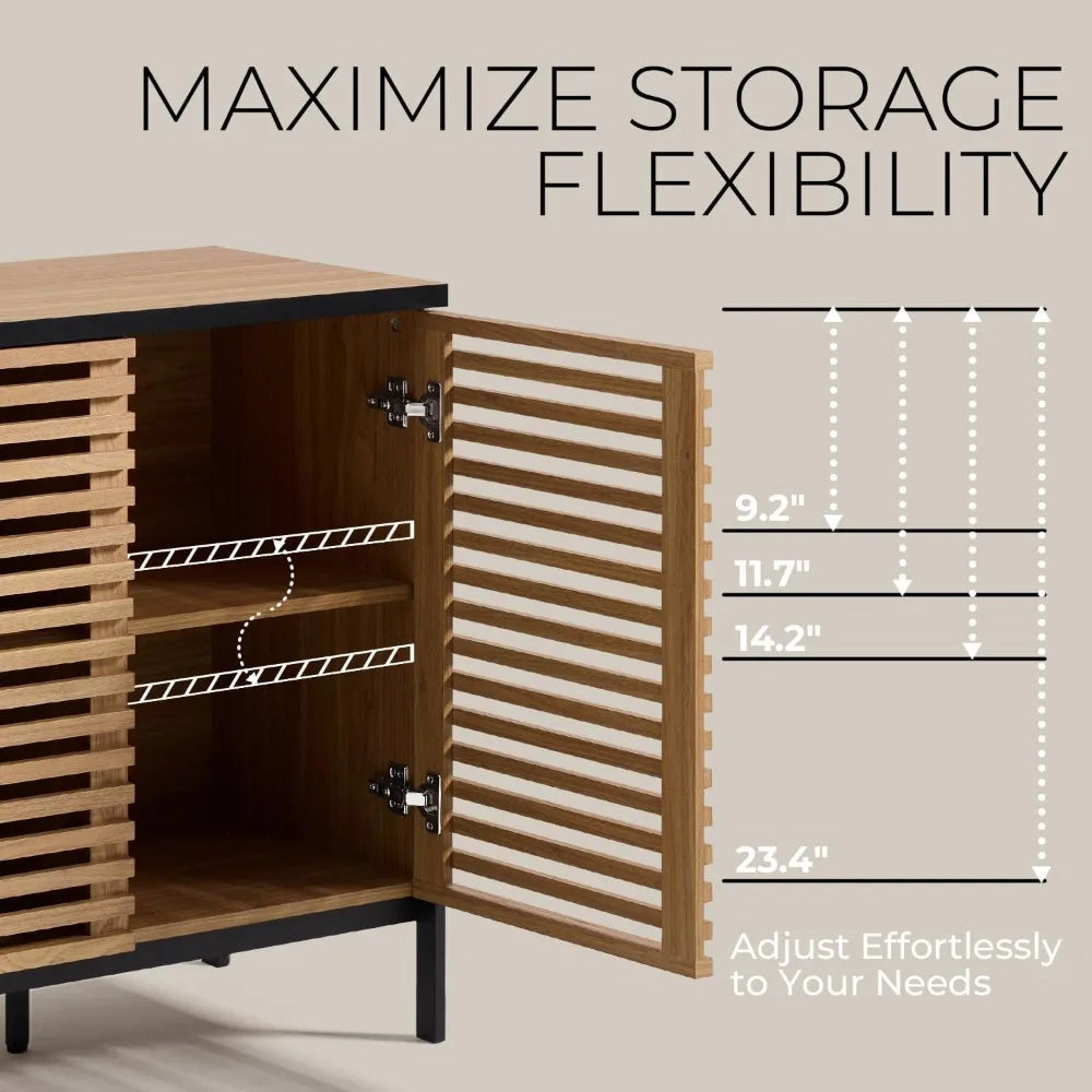 Slatted Sideboard Cabinet